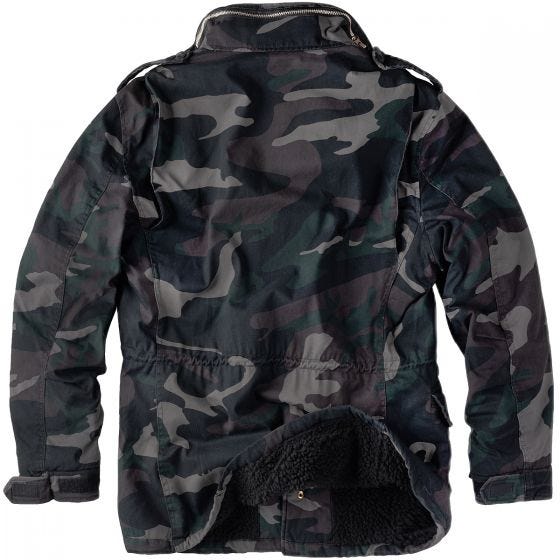 Surplus Paratrooper Vinterjakke - Black Camo Washed