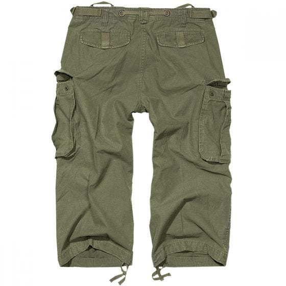 Brandit Industry Vintage 3/4 Shorts - Olivenfarvet