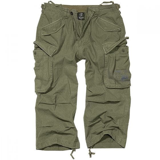 Brandit Industry Vintage 3/4 Shorts - Olivenfarvet