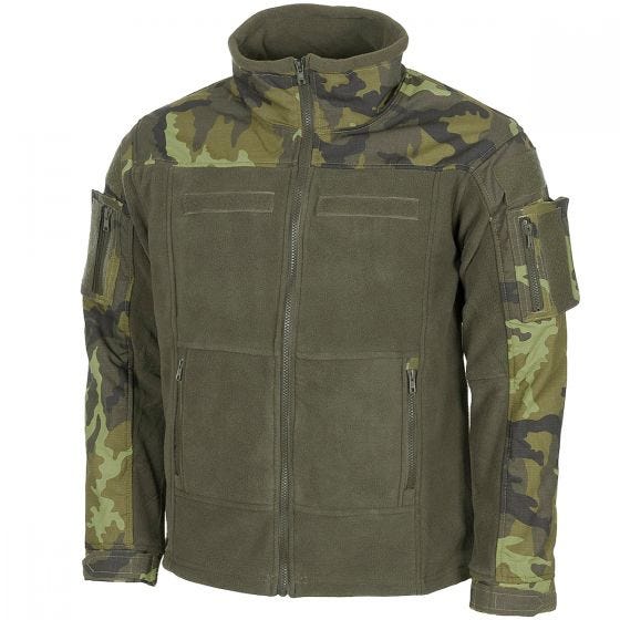 MFH US Combat Fleece-jakke - Czech Woodland