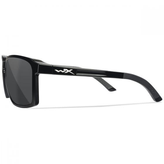 Wiley X WX Alfa Briller - Captivate Polarized Grey Lenses / Gloss Black Frame