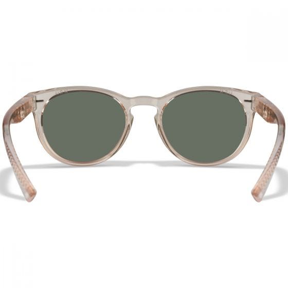Wiley X WX Covert Briller - Captivate Polarized Rose Gold Lenses / Gloss Crystal Blush Frame