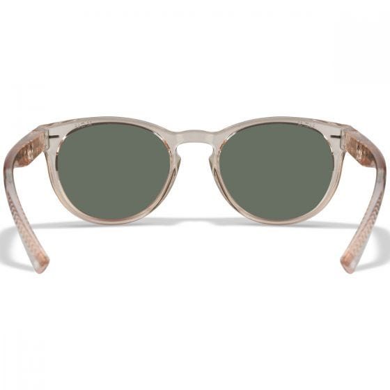 Wiley X WX Covert Briller - Captivate Polarized Rose Gold Lenses / Gloss Crystal Blush Frame