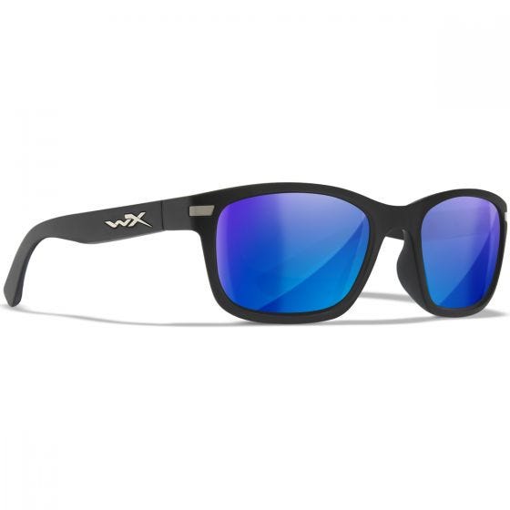 Wiley X WX Helix Briller - Captivate Polarized Blue Mirror Lenses / Matte Black Frame