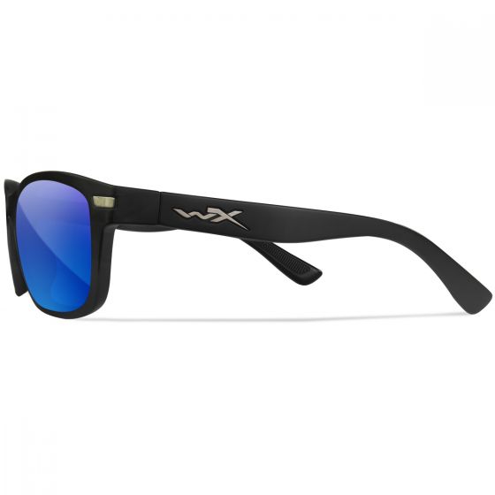 Wiley X WX Helix Briller - Captivate Polarized Blue Mirror Lenses / Matte Black Frame