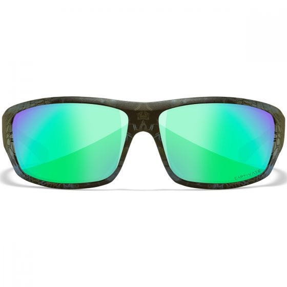 Wiley X WX Omega Briller - Polarized Blue Mirror Lens / Gloss White Frame