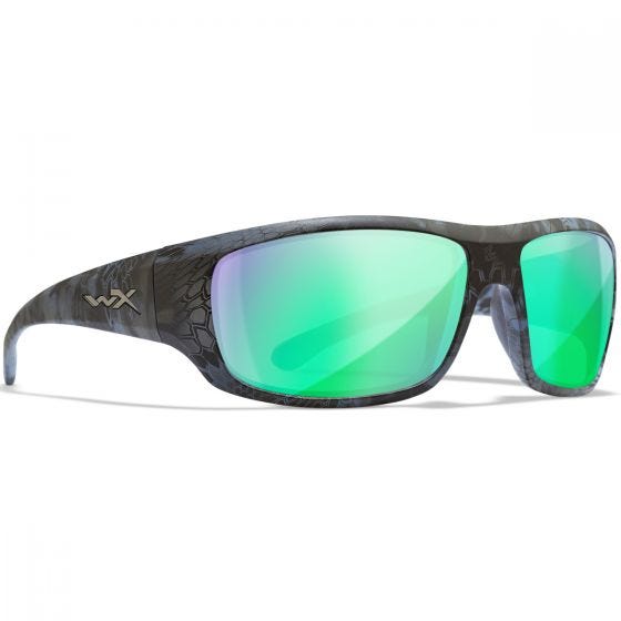 Wiley X WX Omega Briller - Polarized Blue Mirror Lens / Gloss White Frame