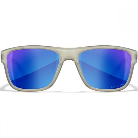 Wiley X WX Ovation Briller - Captivate Polarized Blue Mirror Lenses / Matte Slate Frame