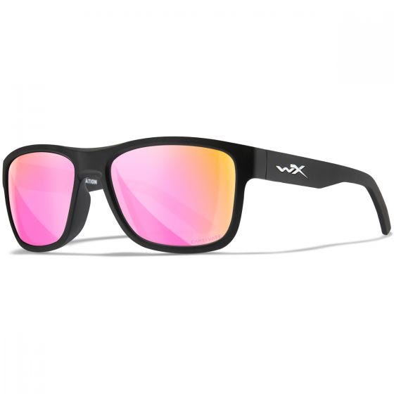 Wiley X WX Ovation Briller - Captivate Polarized Rose Gold Mirror Lenses / Matte Black Frame