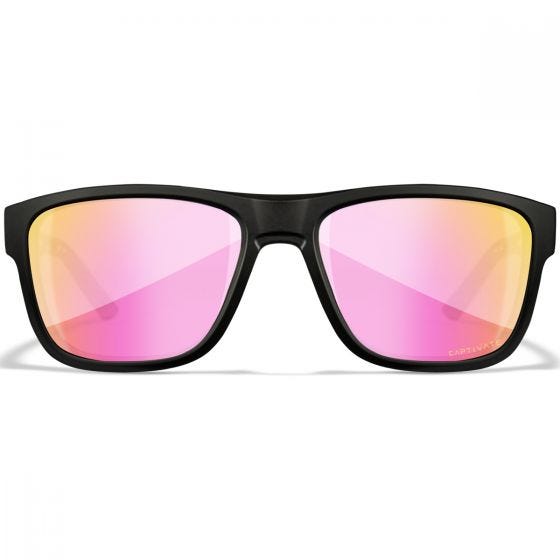 Wiley X WX Ovation Briller - Captivate Polarized Rose Gold Mirror Lenses / Matte Black Frame