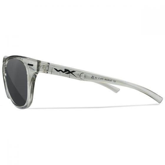 Wiley X WX Ultra Briller - Captivate Polarized Grey Lenses / Gloss Crystal Light Grey Frame