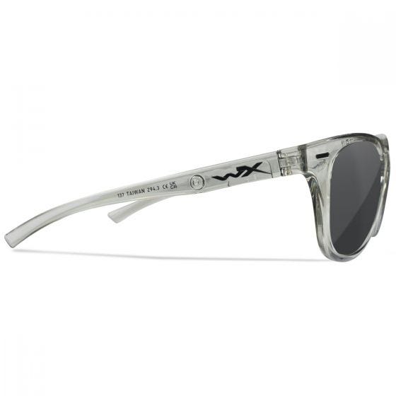 Wiley X WX Ultra Briller - Captivate Polarized Grey Lenses / Gloss Crystal Light Grey Frame