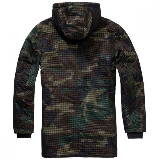 Brandit Grid Camo Parka - Woodland