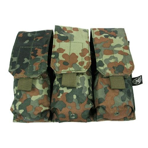 MFH M4/M16 MOLLE Tredobbelt Magasin-hylster - Flecktarn