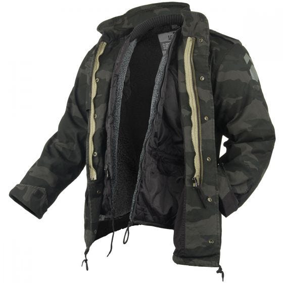 Surplus M65 Regiment Jakke - Black Camo