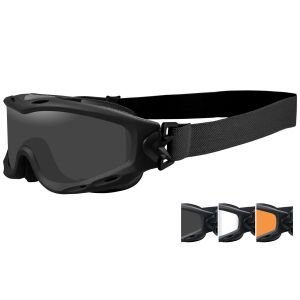 Wiley X Spear Goggles - Smoke Grey + Clear + Light Rust Lens / Matte Black