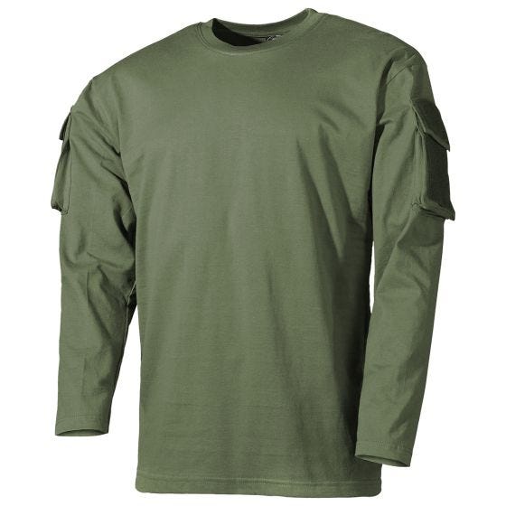 MFH US Med ærmelommer Langærmet skjorte - OD Green