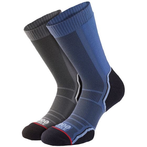 1000 Mile Treck Single Layer Sokker 2 Pak - Navy/Trækul