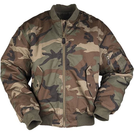 Mil-Tec MA-1 Flyverjakke - Woodland
