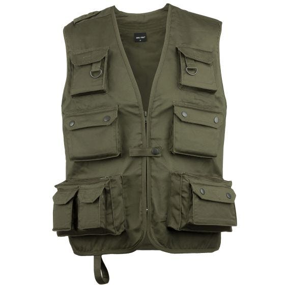 Mil-Tec Fiskevest - Olivenfarvet