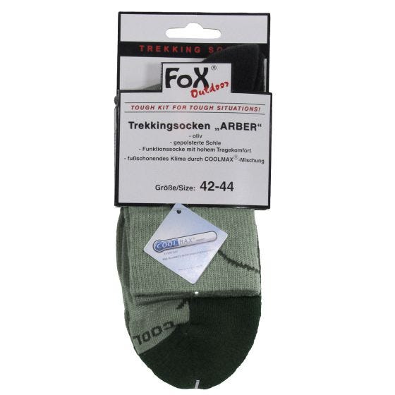 Fox Outdoor Arber Trekking Sokker - Olivenfarvet
