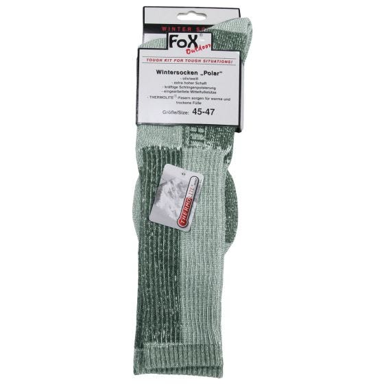 Fox Outdoor Polar Winter Sokker - Olivenfarvet/Hvid