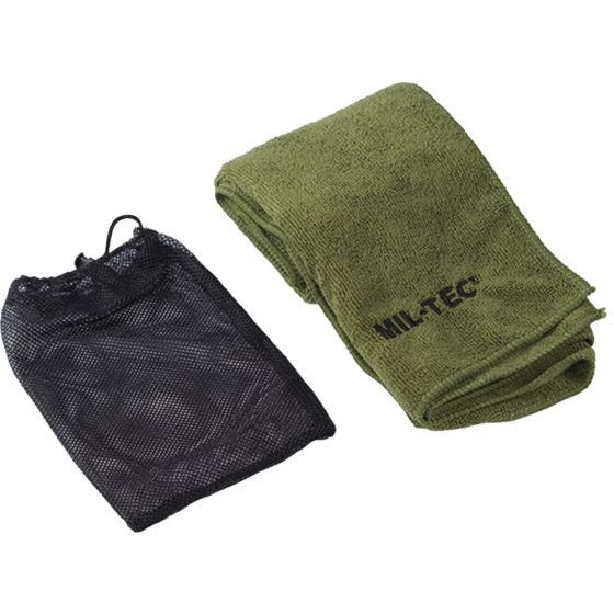 Mil-Tec Microfiberhåndklæde 120 cmx60 cm - Olivenfarvet