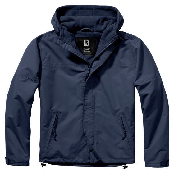 Brandit Windbreaker med Lynlås Foran - Navy