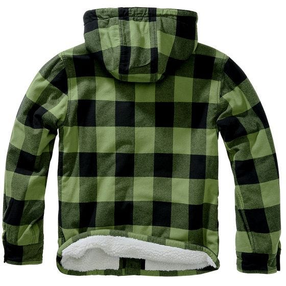 Brandit Lumber Hooded Jakke - Sort/Olivenfarvet