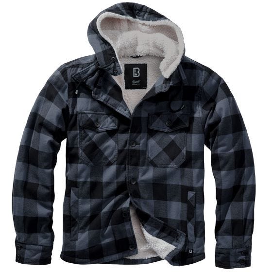 Brandit Lumber Hooded Jakke - Sort/Grå