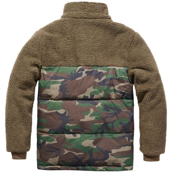 Brandit Jackson Teddyfleece Jakke - Olivenfarvet/Woodland
