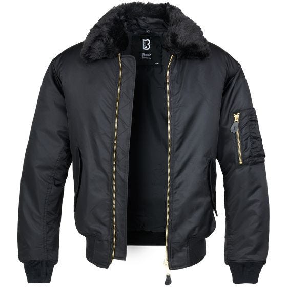 Brandit MA2 Jakke med pelskrave - Sort