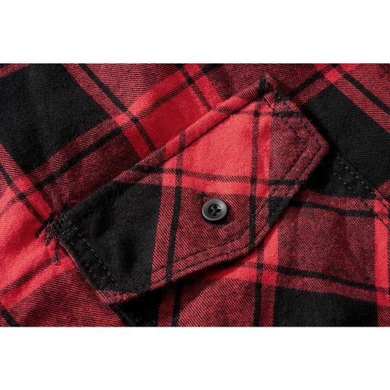 Brandit Half Sleeve Check Kortærmet skjorte - Rød/Sort