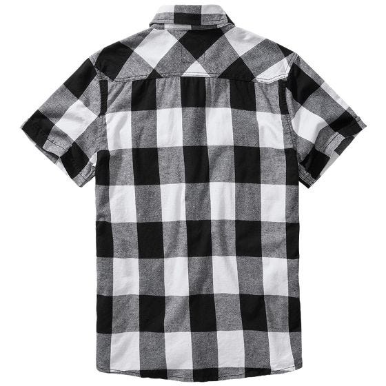 Brandit Half Sleeve Check Kortærmet skjorte - Hvid/Sort