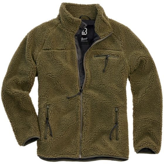 Brandit Teddyfleece Jakke - Olivenfarvet