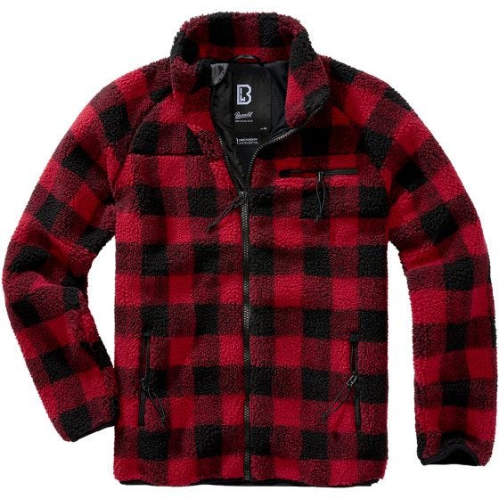Brandit Teddyfleece Jakke - Rød/Sort