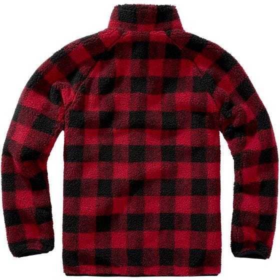 Brandit Teddyfleece Jakke - Rød/Sort