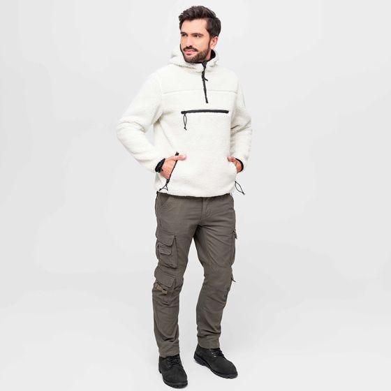 Brandit Teddyfleece Worker Pullover - Hvid