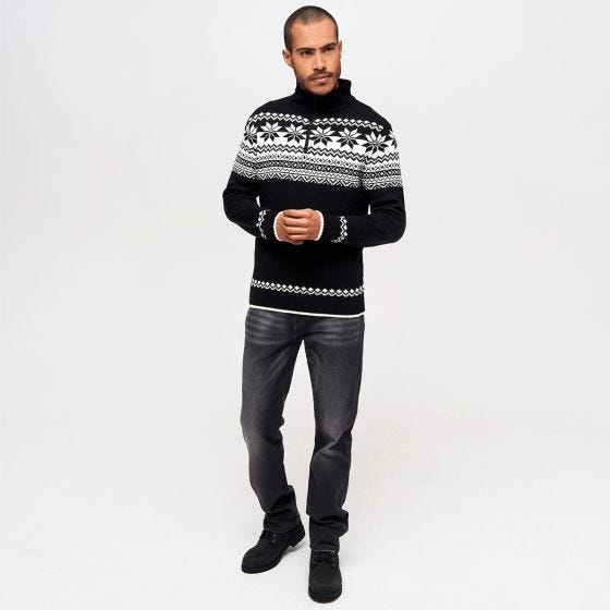 Brandit Norweger Pullover-trøje - Sort