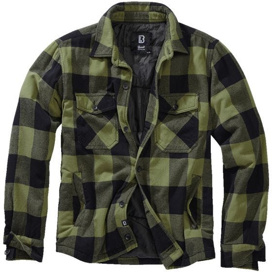 Brandit Lumber Jakke - Sort/Olivenfarvet