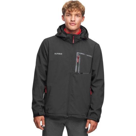 Alpinus City Herre Stenshuvud Soft-shell jakke - Sort