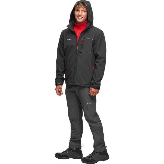 Alpinus City Herre Stenshuvud Soft-shell jakke - Sort