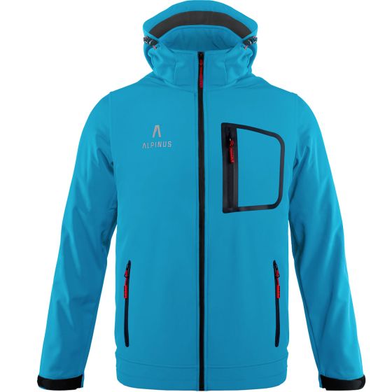 Alpinus City Herre Stenshuvud Soft-shell jakke - Blå