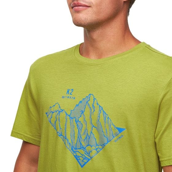 Alpinus Tactical Skilbrum T-shirt - Olivenfarvet