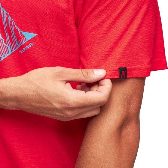 Alpinus Tactical Skilbrum T-shirt - Rød