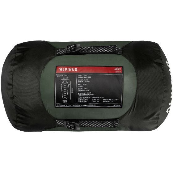 Alpinus PrimaLight 1000 (Right) Sovepose - Grøn