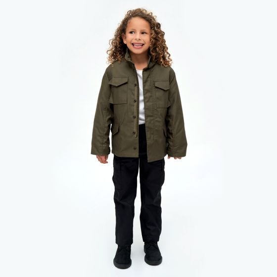 Brandit Kinderen M-65 Standard Jakke - Olivenfarvet