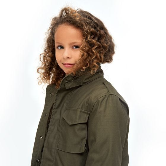 Brandit Kinderen M-65 Standard Jakke - Olivenfarvet