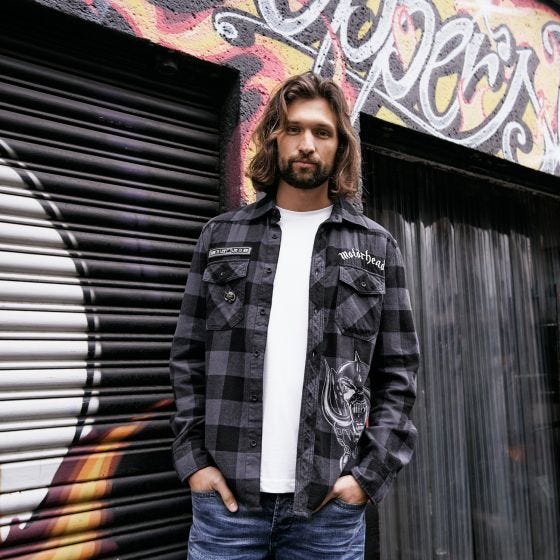 Brandit Motörhead Ternetskjorte - Sort/Grå