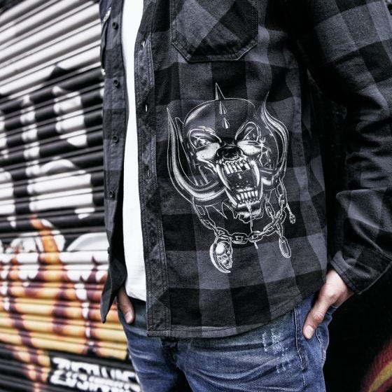 Brandit Motörhead Ternetskjorte - Sort/Grå